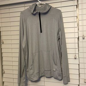Vuori Ponto Performance Half Zip Hoodie.  Size XL, Platinum Heather